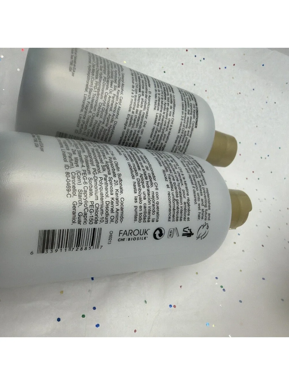 CHI Keratin Shampoo & Conditioner Duo 12oz Set Repair Strength Salon Hair Care